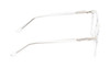 Side View of QUAY Australia Blueprint Designer Single Vision Prescription Rx Eyeglasses in Clear Crystal Silver Unisex Round Full Rim Acetate 51 mm