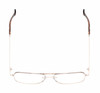 Top View of QUAY Australia Poster Boy Mini Blue Light Reading Glasses in Brown Tortoise 57mm