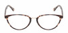 Front View of QUAY Australia Rumours Cateye Blue Light Reading Glasses in Tortoise Havana 57mm