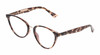 Profile View of QUAY Australia Rumours Designer Blue Light Blocking Eyeglasses in Amber Brown Crystal Tortoise Havana Gold Ladies Cat Eye Full Rim Acetate 57 mm