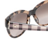 Close Up View of Kate Spade AISHA Cateye Sunglasses Tan Purple Plaid Tortoise/Brown Gradient 54mm