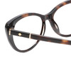 Close Up View of Kate Spade SHERYLYN Designer Bi-Focal Prescription Rx Eyeglasses in Gloss Black Amber Brown Tortoise Havana Ladies Cat Eye Full Rim Acetate 54 mm