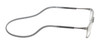 Side View of Calabria SP02 Snap Magnetic Reading Glasses Blue Light Crystal Grey Adjustable Temples Around the Neck Hanging Readers