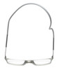 Top View of Calabria SP02 Snap Magnetic Reading Glasses Blue Light Crystal Grey Adjustable Temples Around the Neck Hanging Readers