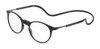 Profile View of Calabria SP04 Snap Magnetic Reading Glasses Black Front Connect Adjustable Temples Eyeglass Around Neck Hanging Readers
