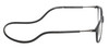 Side View of Calabria SP04 Snap Magnetic Reading Glasses Black Front Connect Adjustable Temples Eyeglass Around Neck Hanging Readers