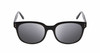 Front View of BCBG BAR104BL Unisex Panthos Sunglasses in Black Silver 52mm with NON-Polarized Grey Gradient Lenses