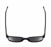 Top View of BCBG BAR104BL Designer Polarized Sunglasses with Custom Cut Smoke Grey Lenses in Gloss Black Silver Unisex Panthos Full Rim Acetate 52 mm
