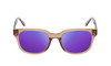Front View of BCBG BAR104BL Unisex Pantho Polarized Sunglasses in Brown Crystal 52mm with Purple Mirror Lenses
