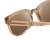 Close Up View of BCBG BAR104BL Unisex Pantho Sunglasses in Brown Crystal 52mm with NON-Polarized Brown Gradient Lenses