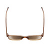 Top View of BCBG BAR104BL Unisex Pantho Sunglasses in Brown Crystal 52mm with NON-Polarized Brown Gradient Lenses