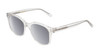 Profile View of BCBG BAR104BL Unisex Pantho Sunglasses in Clear Crystal 52mm with NON-Polarized Grey Gradient Lenses