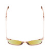 Top View of BCBG BAR105 Unisex Cat Eye Polarized Sunglasses in Red Rose Gold 52 mm with Gold Mirror Lenses