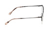 Side View of BCBG BAR302 Cat Eye Semi-Rimless Reading Glasses +1.00 in Black Beige Brown 54mm