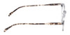 Side View of Reptile Softshell Designer Progressive Lens Blue Light Blocking Eyeglasses in Smoke Grey Crystal Tortoise Havana Unisex Octagonal Full Rim Acetate 45 mm