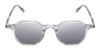 Front View of Reptile Softshell Unisex Sunglasses Grey Crystal Tortoise Havana 45 mm with Custom Cut NON-polarized Grey Gradient Lenses