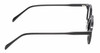 Side View of Reptile Softshell Designer Blue Light Blocking Eyeglasses in Gloss Black Unisex Octagonal Full Rim Acetate 45 mm