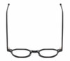 Top View of Reptile Softshell Unisex Octagonal Designer Reading Glasses in Gloss Black 45 mm