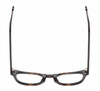 Top View of Reptile Chelidae Unisex Reading Glasses Amber Brown Tortoise Havana Crystal 49mm