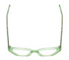 Top View of Reptile Cryptodira Women's Butterfly Designer Reading Glasses Green Crystal 55mm