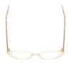 Top View of Reptile Cryptodira Women Reading Glasses in Beige Brown White Clear Crystal 55mm