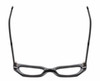 Top View of Reptile Cryptodira Designer Bi-Focal Prescription Rx Eyeglasses in Gloss Black Ladies Butterfly Full Rim Acetate 55 mm