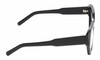 Side View of Reptile Cryptodira Designer Blue Light Blocking Eyeglasses in Gloss Black Ladies Butterfly Full Rim Acetate 55 mm