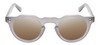 Front View of Reptile Malayemys Women's Designer Sunglasses Grey Crystal 44mm 4 Opt. with Custom Cut NON-polarized Brown Gradient Lenses