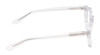 Side View of Reptile Malayemys Designer Blue Light Blocking Eyeglasses in Clear Crystal Ladies Panthos Full Rim Acetate 44 mm