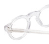 Close Up View of Reptile Malayemys Women Full Rim Designer Reading Glasses in Clear Crystal 44 mm