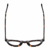 Top View of Reptile Malayemys Designer Progressive Lens Prescription Rx Eyeglasses in Dark Brown Amber Tortoise Havana Ladies Panthos Full Rim Acetate 44 mm