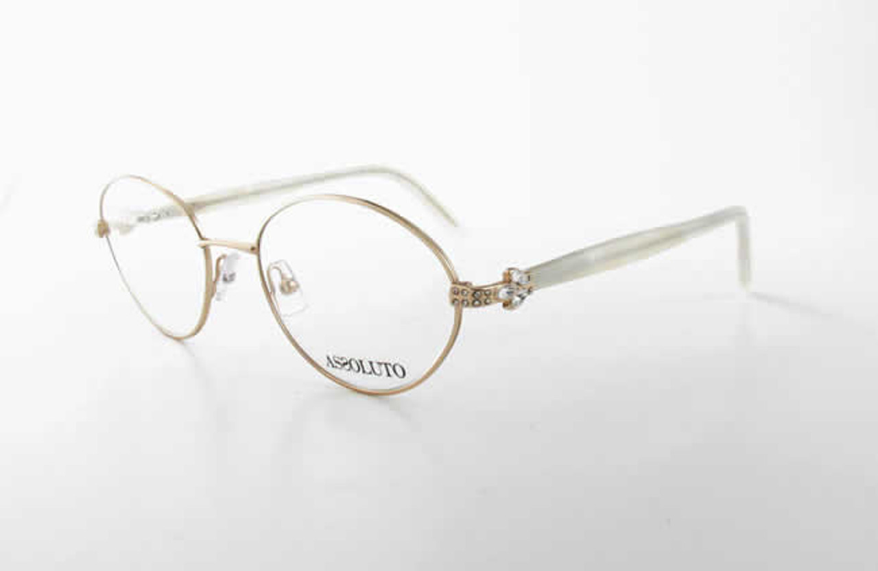 Assoluto Designer Eyeglasses Eu58 In White Marble Progressive Speert International