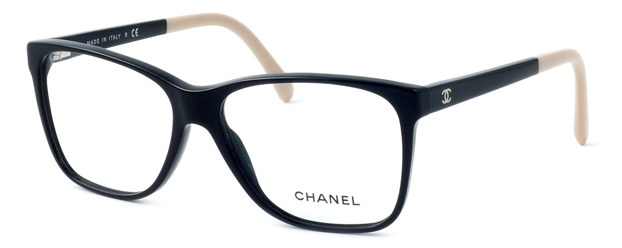 Chanel Womens Designer Eyeglasses 3230-1333 in Black :: Progressive