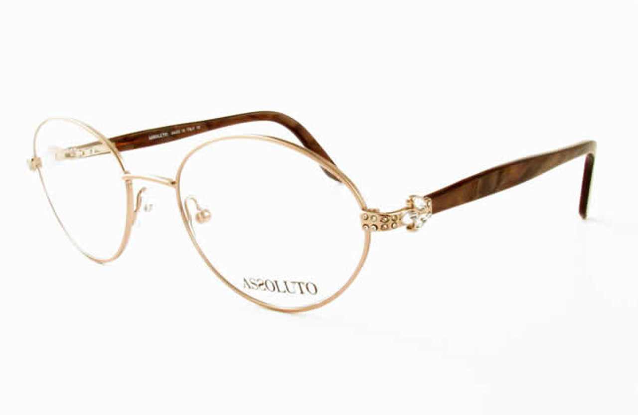 Assoluto Designer Eyeglasses Eu58 In Brown Marble Rx Bi Focal Speert International