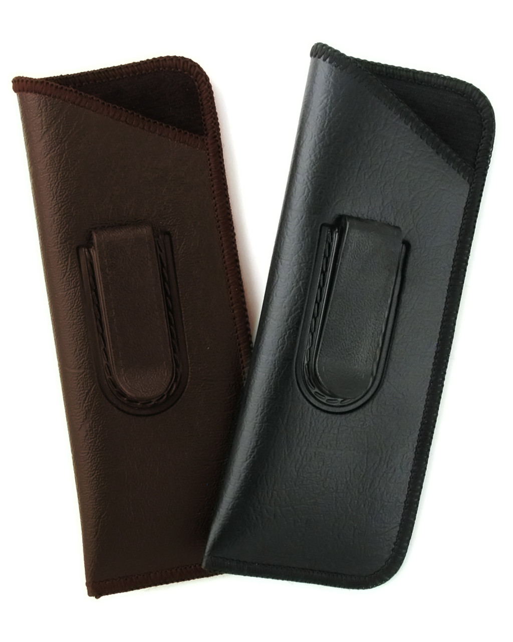 Mens Slim Half-Clip Soft Eyeglass Case Soft Synth. Leather Choose Black or  Brown - Speert International