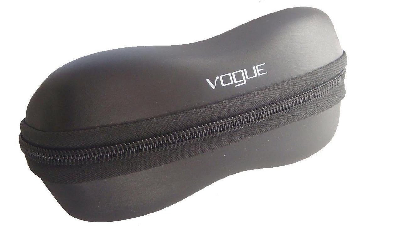 Vogue Authentic Semi-Hard Zipper Eyeglass/Sunglass Case Medium-Large Size  BLACK - Speert International