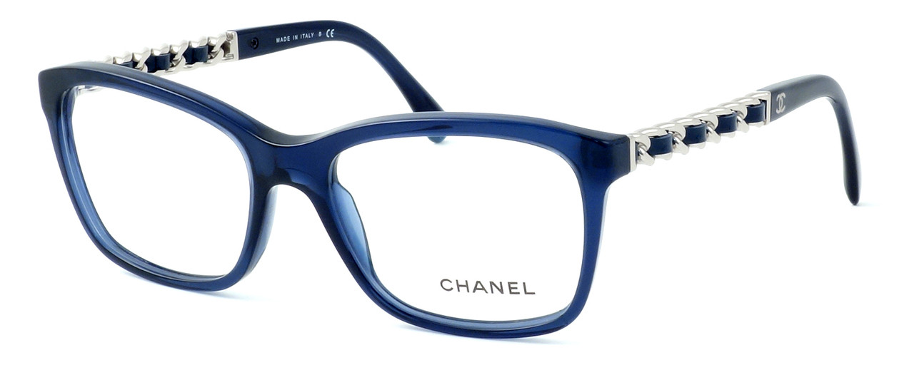 Chanel Womens Designer Reading Glasses 3263Q-1390 in Transparent-Blue