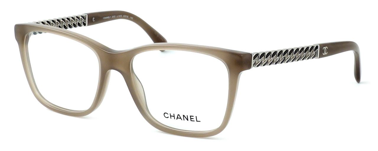 Chanel Womens Designer Reading Glasses 3302-1416 in Taupe