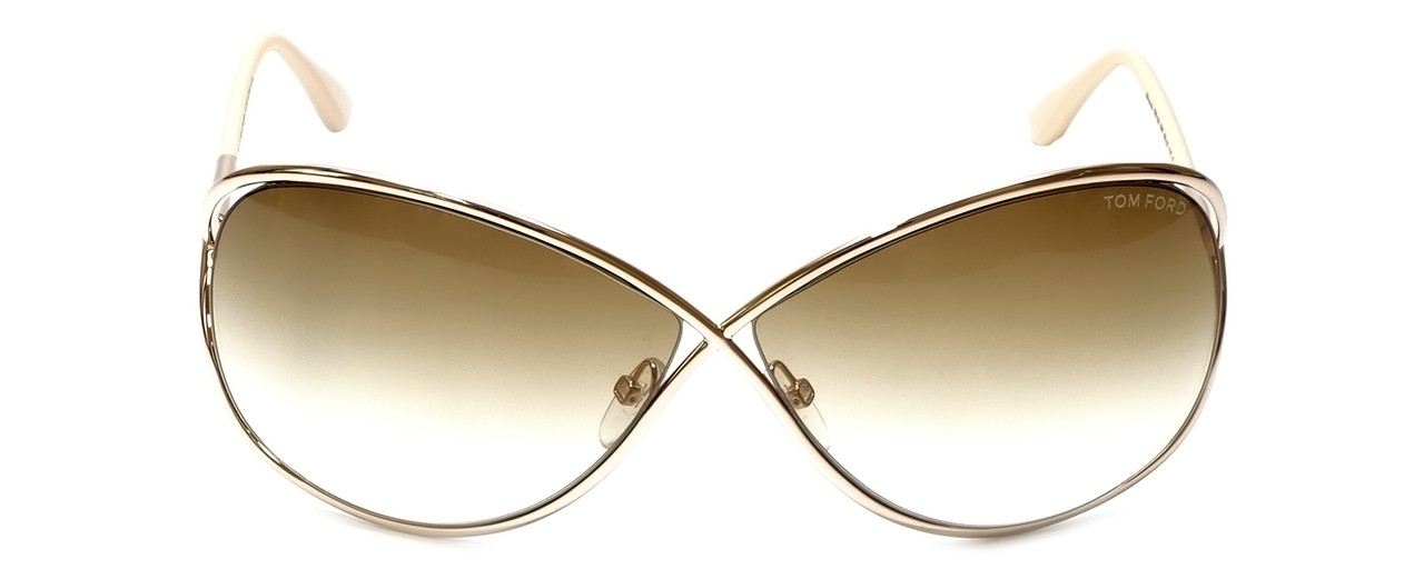 Tom Ford Designer Sunglasses Miranda TF130-28F in Gold & Brown Gradient Lens