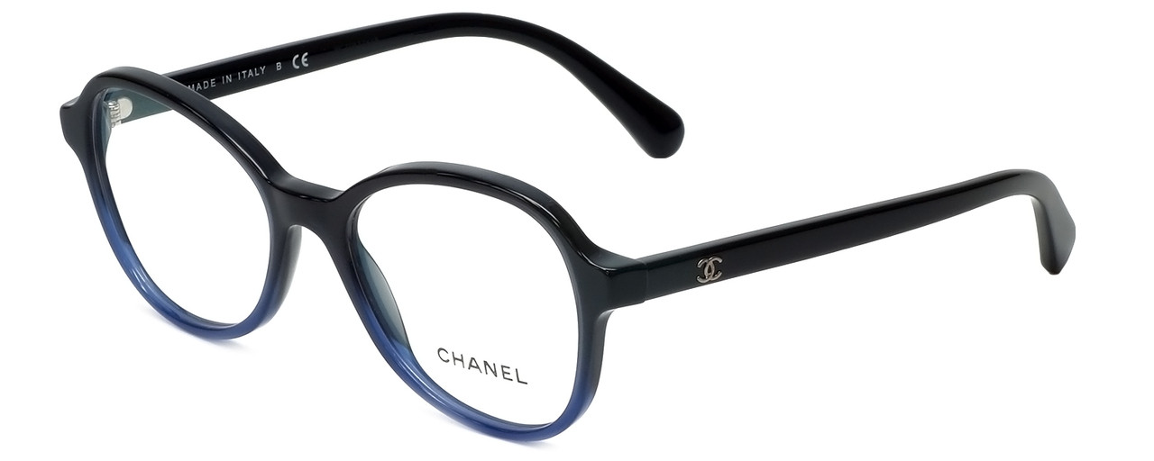 Chanel Designer Reading Glasses 3340-1558 in Black-Blue 51mm - Speert  International