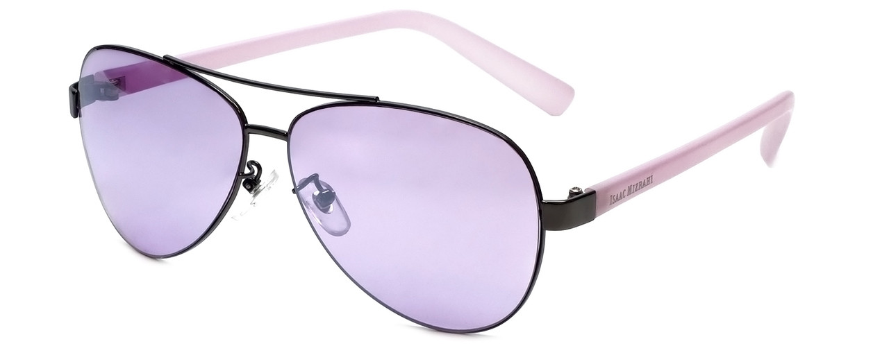 Isaac Mizrahi Designer Sunglasses IM92-33 in Gunmetal with Purple Lens