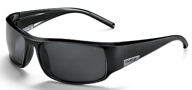 Bolle King 10998 Designer Sunglasses (Shiny Black, TNS Grey