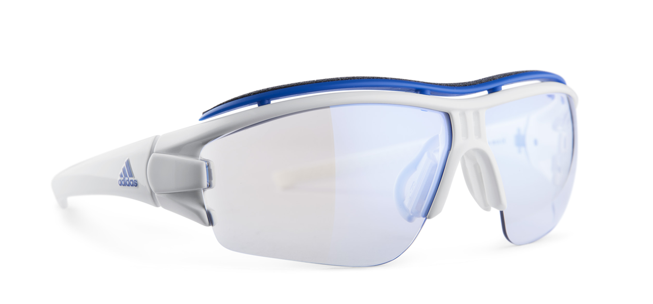 depositar grueso Misterioso Adidas Designer Sunglasses Evil Eye Halfrim Pro in White with Vario Blue  Lens - Speert International