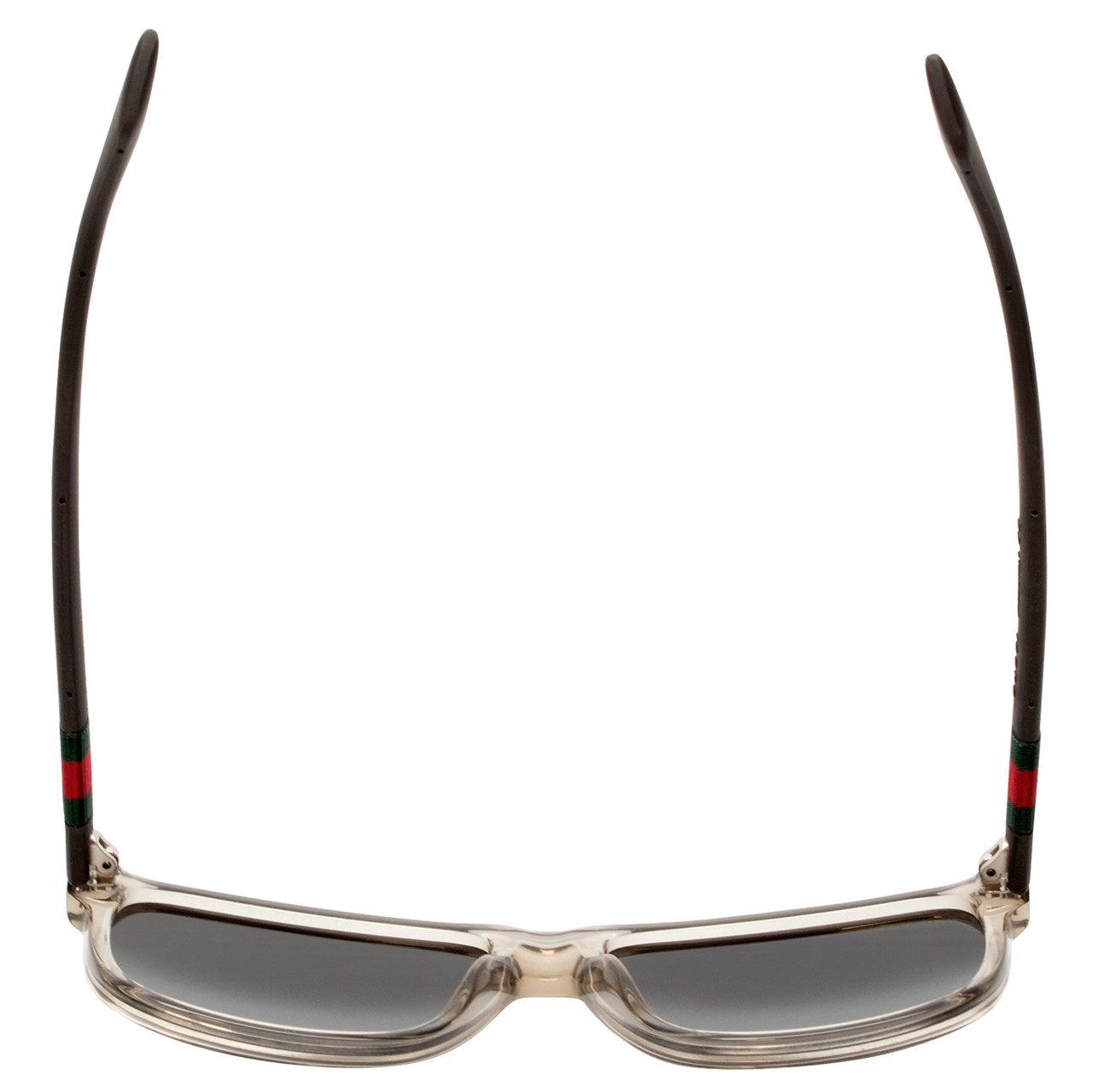 Gucci Sunglasses Clear/Matte Black/Non-Polarized Grey Smoke Lens