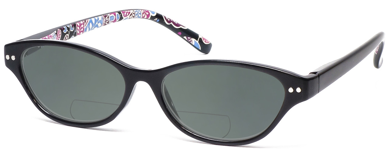 Vera Bradley Adalynn Polarized Bi-Focal Sunglasses Black Pink