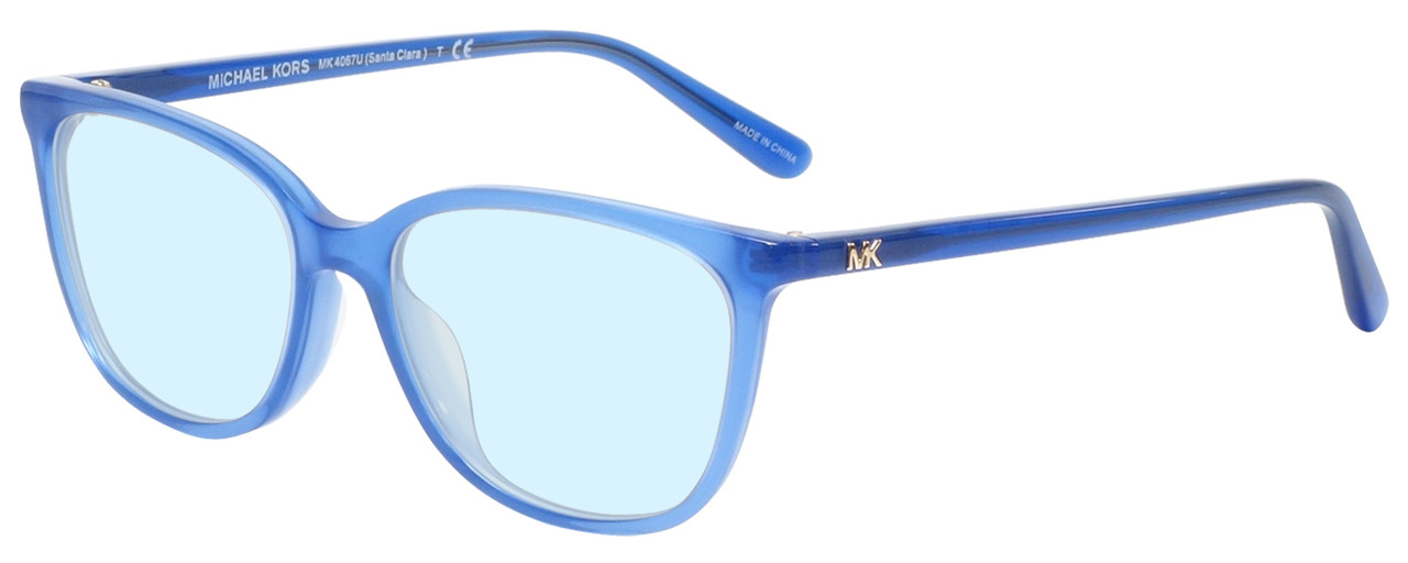 Michael Kors SANTA CLARA Blue Light Designer Glasses Cateye Twilight Navy  53 mm - Speert International