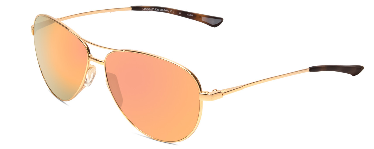 Smith Langley 000609V 60MM Rose Gold/Chromapop Polarized Rose Gold Mirror  Aviator Sunglasses for Men for Women BUNDLE With Designer iW（並行輸入品）  財布、帽子、ファッション小物
