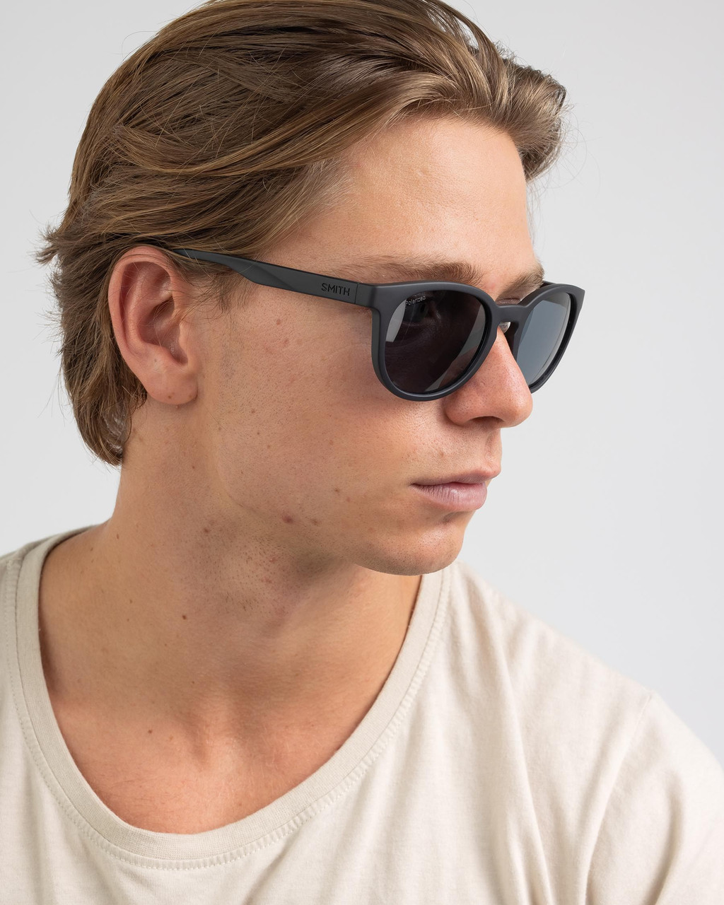 Smith Optics Eastbank Unisex Round Sunglasses in Black/ChromaPop