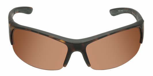 Front View of Timberland TB7232 Unisex Oval Semi-Rimless Designer Sunglasses in Dark Havana Tortoise/Brown Polarized 76mm