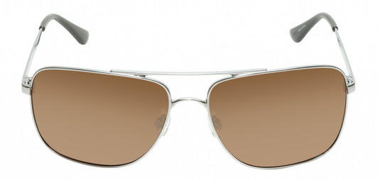 Front View of Timberland TB7202 Unisex Pilot Full Rim Designer Sunglasses in Shiny Gunmetal Silver/Brown Polarized 62mm